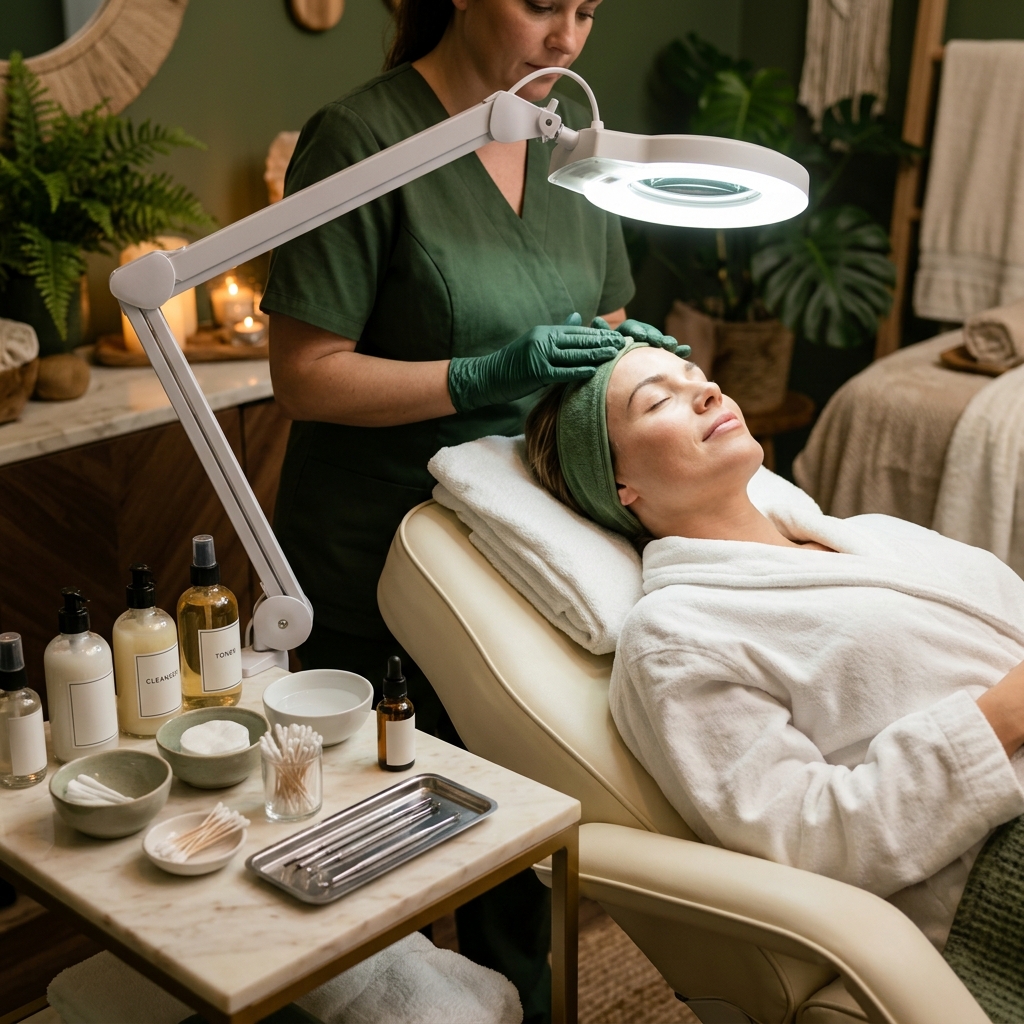 Procedimiento de limpieza facial profunda.